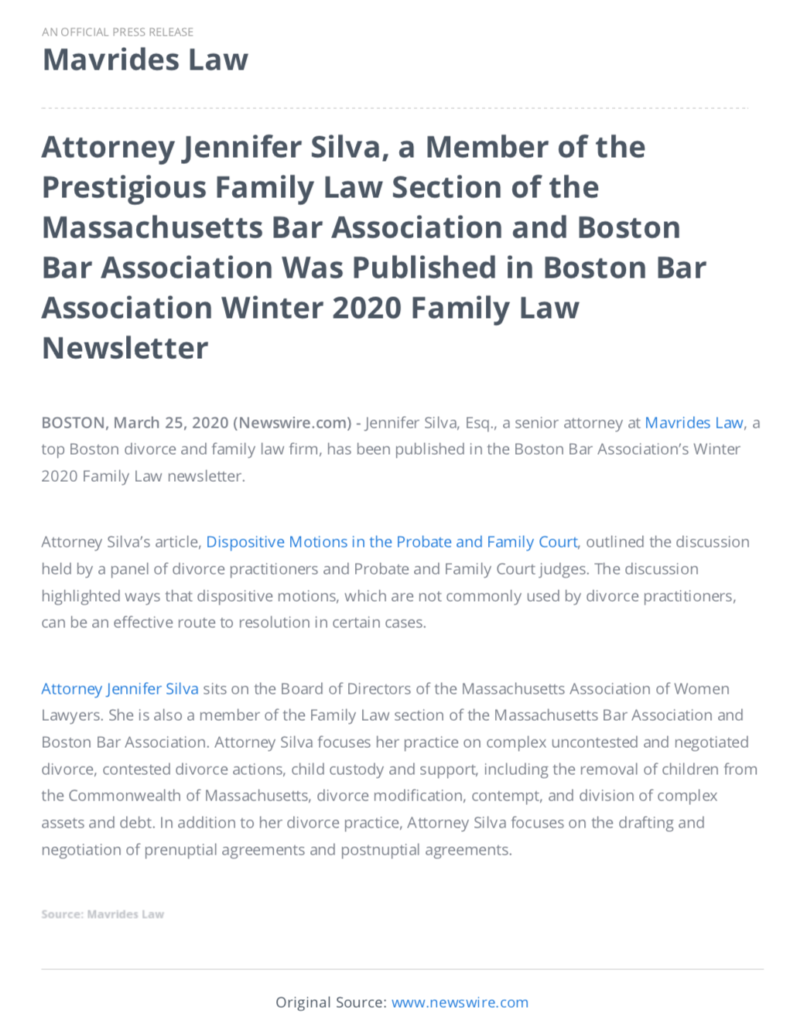 Jennifer Silva top Boston divorce attorney 